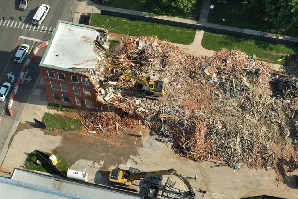 Demolition of Historic Edwards Building in Berea, Kentucky.